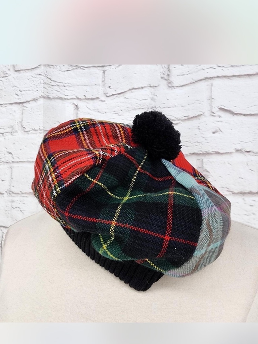 Tartan Plaid Beret Hat Scottish Tam Preppy Classic Academia Unisex One Size